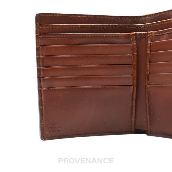 🔴 Gucci Trifold Snap Wallet - GG Supreme Brown - Picture 6 of 10